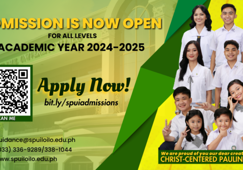 ADMISSION IS NOW OPEN!