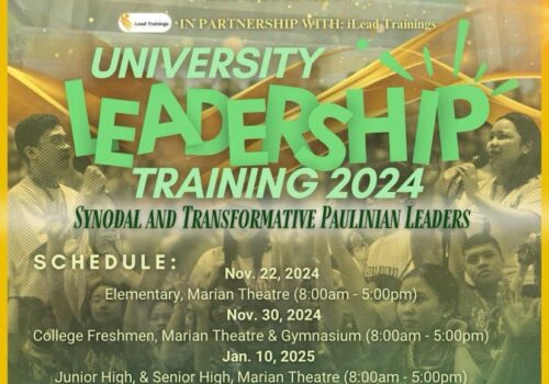 ADVISORY: Schedule for Leadership Training