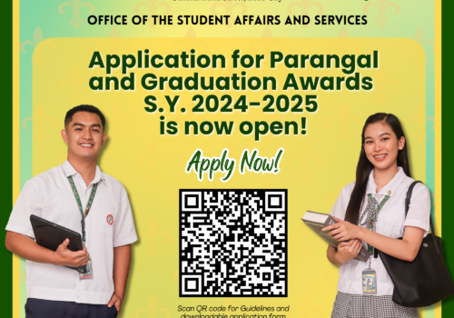 Application for Graduation and Parangal Awards SY 2024-2025 is now open.